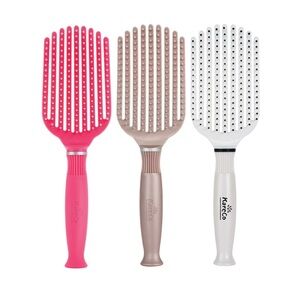KareCo Detangler Brush Set - Pink, Brown, White